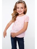 Light pink fish T-shirt for girls NDZ81360 - Online store - Boutique